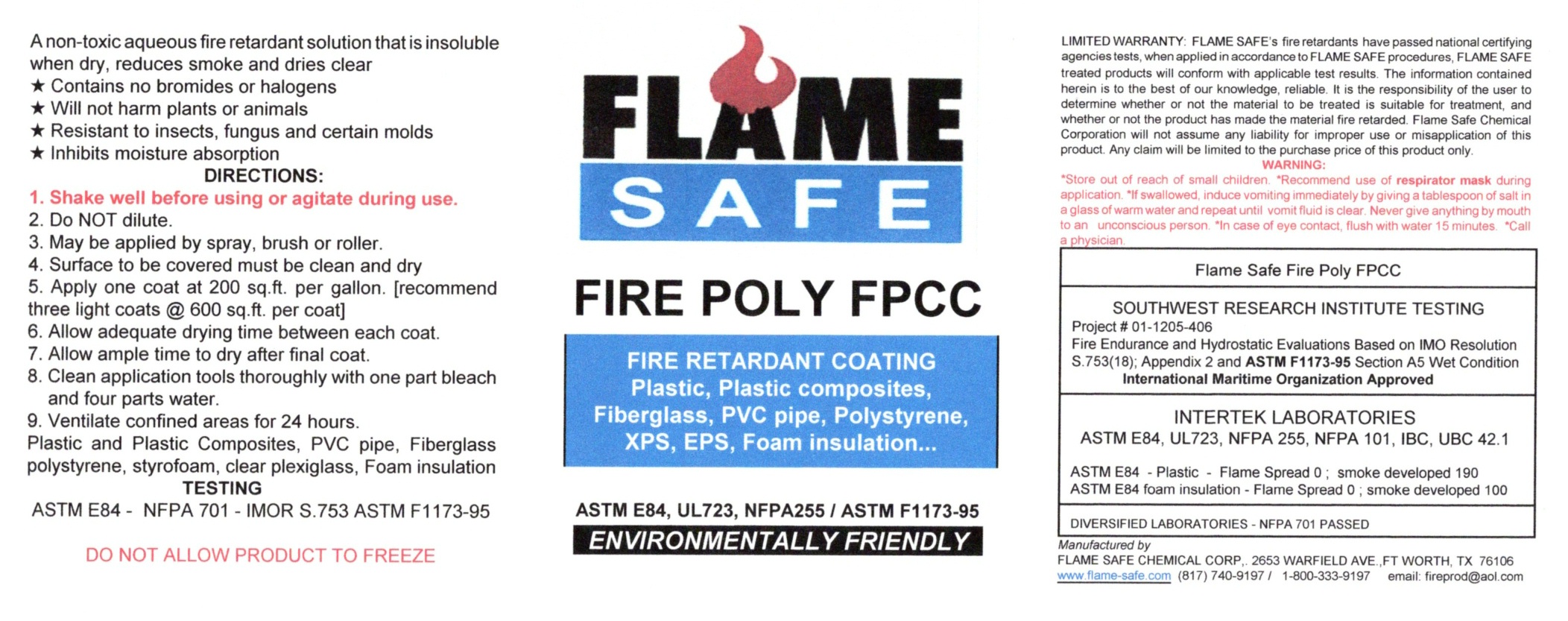 Fire retardant for plastic